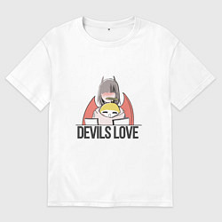 Женская футболка оверсайз Ангелок и демон