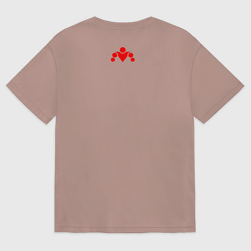 Женская футболка оверсайз Все на турник, товарищи / Пыльно-розовый – фото 2