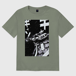 Женская футболка оверсайз Гонки манга