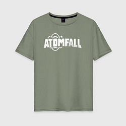 Футболка оверсайз женская Atomfall logo, цвет: авокадо