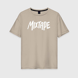 Женская футболка оверсайз Mixtape logo