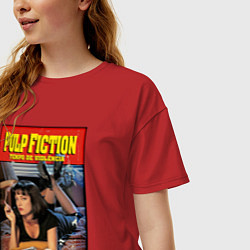 Футболка оверсайз женская Криминальное чтиво - Мия, цвет: красный — фото 2