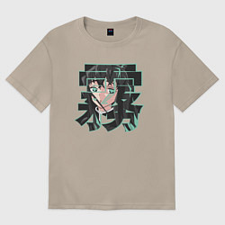 Футболка оверсайз женская Клинок рассекающий демонов Токито, цвет: миндальный
