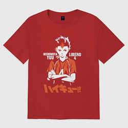 Женская футболка оверсайз Haikyuu!! Хаику Волейбол Нишиноя Юу