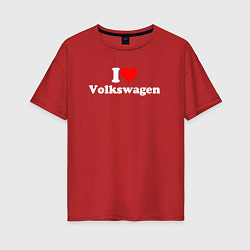 Женская футболка оверсайз I love Volkswagen