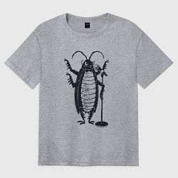 Женская футболка оверсайз Тараканчик певец