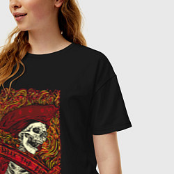 Футболка оверсайз женская Разрушь проклятие, цвет: черный — фото 2