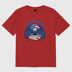 Женская футболка оверсайз США - орёл свободы