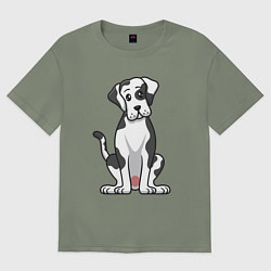 Женская футболка оверсайз Милый дог