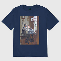 Женская футболка оверсайз Портной швея - живопись