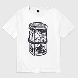 Женская футболка оверсайз Dollars