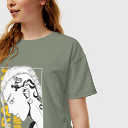 Футболка оверсайз женская Токийские мстители Ken Rygji Кен Рюгуджи, цвет: авокадо — фото 2