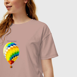 Футболка оверсайз женская Young Forever - воздушный шар, цвет: пыльно-розовый — фото 2