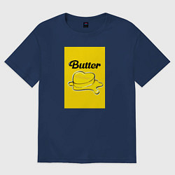 Футболка оверсайз женская Butter масло, цвет: тёмно-синий