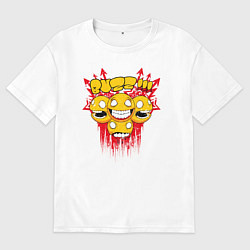 Женская футболка оверсайз Смайлики монстры