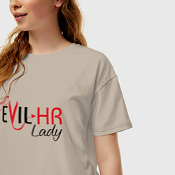 Футболка оверсайз женская HR Lady devil, цвет: миндальный — фото 2