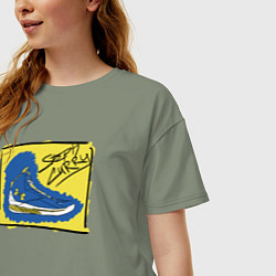 Футболка оверсайз женская Steph Curry shoes, цвет: авокадо — фото 2