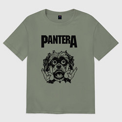 Футболка оверсайз женская Pantera - rock dog, цвет: авокадо