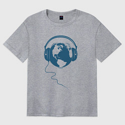 Женская футболка оверсайз Earth music