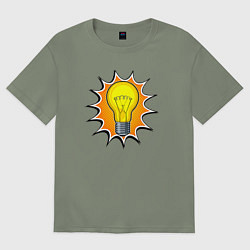 Женская футболка оверсайз Лампочка