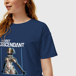 Футболка оверсайз женская The First Descendant - Armor, цвет: тёмно-синий — фото 2
