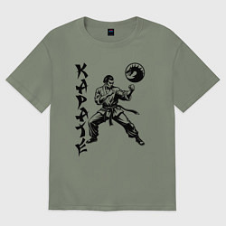 Футболка оверсайз женская Karate fighter, цвет: авокадо