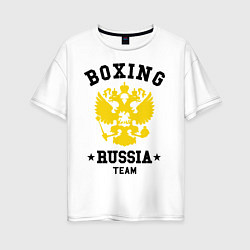 Женская футболка оверсайз Boxing Russia Team
