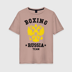 Женская футболка оверсайз Boxing Russia Team