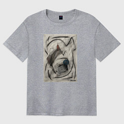 Футболка оверсайз женская Абстрактная картина Forms, цвет: меланж