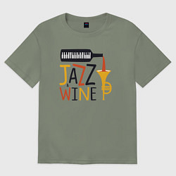 Женская футболка оверсайз Джаз и винишко