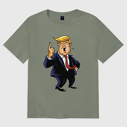 Женская футболка оверсайз Злой Трамп