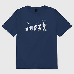 Женская футболка оверсайз Эволюция рыбалки