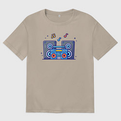 Женская футболка оверсайз Бумбокс и колонки