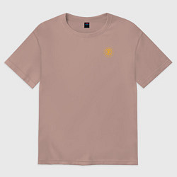 Женская футболка оверсайз Сокрушу пред ним врагов его хризма желтая