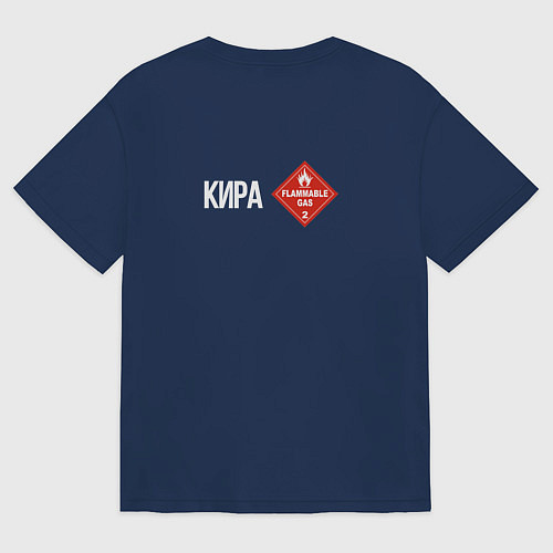 Женская футболка оверсайз Кирагаз / Тёмно-синий – фото 2