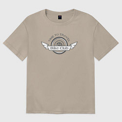 Женская футболка оверсайз Время путешествовать - клуб байкеров