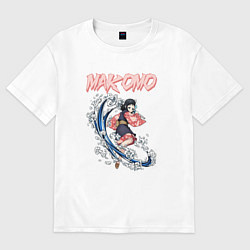 Футболка оверсайз женская Клинок, рассекающий демонов Макомо, цвет: белый