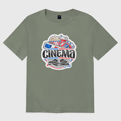 Женская футболка оверсайз В кинотеатре