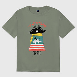 Футболка оверсайз женская Пират - приключение жизни, цвет: авокадо