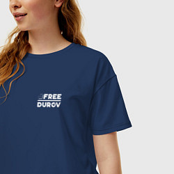 Футболка оверсайз женская FreePavel, цвет: тёмно-синий — фото 2