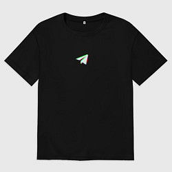 Женская футболка оверсайз Самолётик телеграм