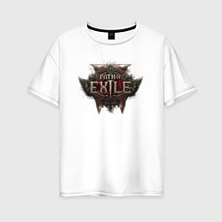 Футболка оверсайз женская Path of exile 2 logo, цвет: белый