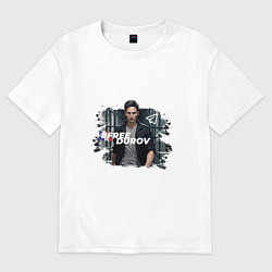 Футболка оверсайз женская Дуров free свободу Павлу, цвет: белый