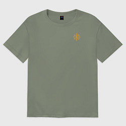 Женская футболка оверсайз Сокрушу пред ним врагов его малая Ника желтая