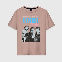 Футболка оверсайз женская Depeche Mode Vintage, цвет: пыльно-розовый