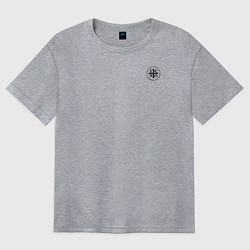 Женская футболка оверсайз Сокрушу пред ним врагов его Ника 2 черная на узорн