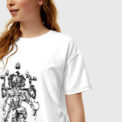 Футболка оверсайз женская Ван-Пис Зоро Ророноа ашура, цвет: белый — фото 2