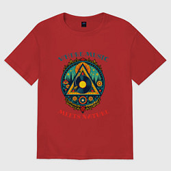 Женская футболка оверсайз Музыка в каждой травинке