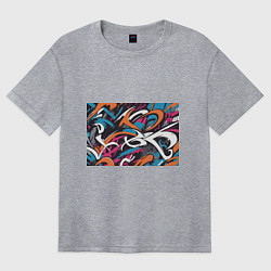 Женская футболка оверсайз Граффити абстракция