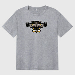 Женская футболка оверсайз Power gym man